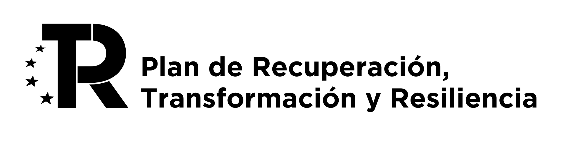 Logotipo del Plan de Recuperación, Transformación y Resiliencia con fondo transparente