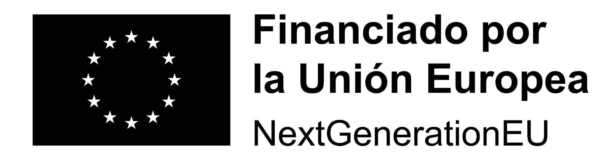 Logotipo de la Unión Europea y NextGenerationEU con fondo transparente